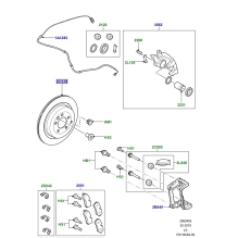 Discovery 3/4, Range Rover, Range Rover Sport - Bremsecaliper venstre bak
